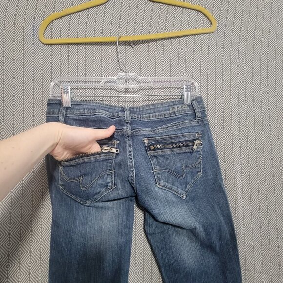 ZCO Jeans Women's Blue Straight Leg Jeans With Back Zipper Pockets Size 30/10 - Picture 4 of 10